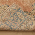 Vintage Isparta Turkish Area Rug 5x12 ft — Pink & Blue Floral
