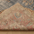 Vintage Isparta Turkish Area Rug 7x11 ft — Blue & Pink Distressed