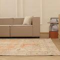 Vintage Manisa Turkish Area Rug 6x10 ft — Orange & Beige Distressed