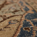 Vintage Isparta Turkish Area Rug 7x9 ft — Pink & Blue Distressed