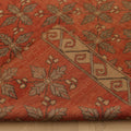 Vintage Malatya Turkish Area Rug 5x9 ft — Red & Brown Floral