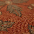 Vintage Malatya Turkish Area Rug 5x9 ft — Red & Brown Floral