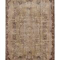 Vintage Isparta Turkish Area Rug 5x8 ft — Beige & Brown Floral (No. 60707)