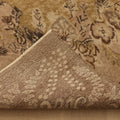 Vintage Isparta Turkish Area Rug 5x8 ft — Beige & Brown Floral (No. 60707)