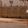 Vintage Malatya Turkish runner rug in orange and brown with geometric patterns, hand-woven wool and cotton, 3x13 ft.