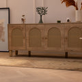 Hand-woven vintage Turkish runner rug in brown and beige with geometric patterns, 2x8 ft wool and cotton blend.