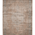 Vintage Isparta Turkish Area Rug 7x10 ft — Brown & Blue Floral
