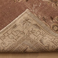 Vintage Isparta Turkish Area Rug 6x9 ft — Brown & Beige Floral