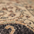 Vintage Isparta Turkish Area Rug 7x11 ft — Gray & Brown Floral