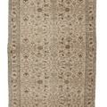 Vintage Isparta Turkish Area Rug 5x9 ft — Beige & Brown Floral