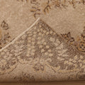 Vintage Isparta Turkish Area Rug 4x7 ft — Beige & Brown Floral