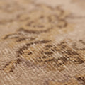 Vintage Isparta Turkish Area Rug 4x7 ft — Beige & Brown Floral