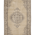 Vintage Manisa Turkish Area Rug 6x10 ft — Beige floral