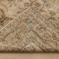 Vintage Isparta Turkish Area Rug 6x9 ft — Beige Floral (No. 60802)