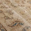 Vintage Isparta Turkish Area Rug 6x9 ft — Beige Floral (No. 60802)