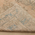 Vintage Isparta Turkish Area Rug 6x9 ft — Beige Floral (No. 60806)