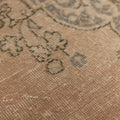 Vintage Isparta Turkish Area Rug 6x9 ft — Beige Floral (No. 60806)