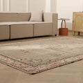 Vintage Isparta Turkish Area Rug 6x9 ft — Brown Floral (No. 60807)