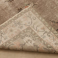 Vintage Isparta Turkish Area Rug 6x9 ft — Brown Floral (No. 60807)