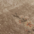 Vintage Isparta Turkish Area Rug 6x9 ft — Brown Floral (No. 60807)