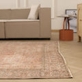 Vintage Isparta Turkish Area Rug 6x10 ft — Orange Floral (No. 60810)