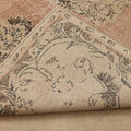 Vintage Isparta Turkish Area Rug 6x9 ft — Brown & Beige Floral (No. 60826)