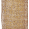 Vintage Isparta Turkish Area Rug 6x10 ft — Yellow & Brown Floral