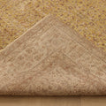 Vintage Isparta Turkish Area Rug 6x10 ft — Yellow & Brown Floral