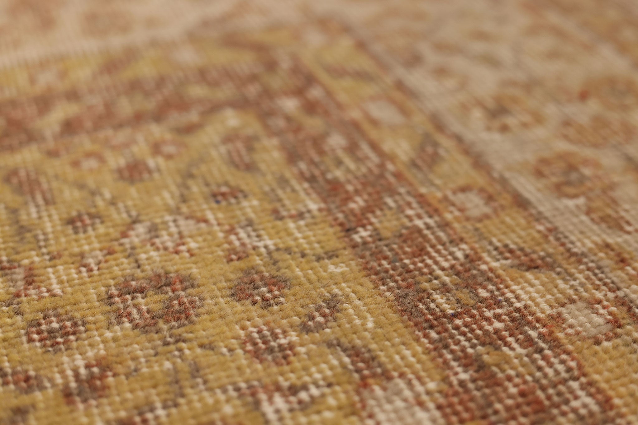 Vintage Isparta Turkish Area Rug 6x10 ft — Yellow & Brown Floral