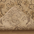 Vintage Isparta Turkish Runner Rug 4x7 ft — Beige & Brown Floral