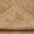 Vintage Isparta Turkish Area Rug 6x10 ft — Beige & Brown Floral (No. 60843)