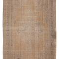 Vintage Manisa Turkish Area Rug 6x9 ft — Beige & Brown Distressed (No. 60845)