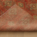 Vintage Malatya Turkish Area Rug 5x8 ft — Red & Beige Geometric