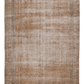 Vintage Isparta Turkish Area Rug 6x9 ft — Orange & Gray Distressed