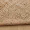 Vintage Isparta Turkish Area Rug 6x9 ft — Orange & Gray Distressed
