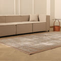 Vintage Manisa Turkish Area Rug 5x9 ft — Brown & Gray Distressed