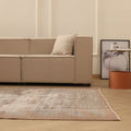 Vintage Manisa Turkish Area Rug 5x9 ft — Brown & Gray Distressed
