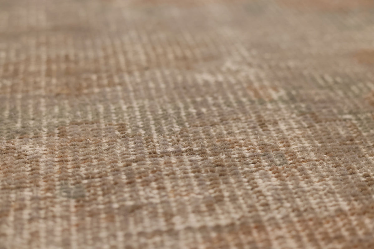 Vintage Manisa Turkish Area Rug 5x9 ft — Brown & Gray Distressed