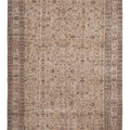Vintage Isparta Turkish Area Rug 6x10 ft — Beige Floral (No. 60862)
