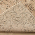 Vintage Isparta Turkish Area Rug 6x10 ft — Beige Floral (No. 60866)