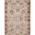 Vintage Isparta Turkish Runner Rug 3x6 ft — Beige & Red Floral