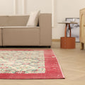Vintage Isparta Turkish Area Rug 6x10 ft — Beige & Red Floral (No. 60873)