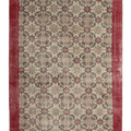 Vintage Isparta Turkish Area Rug 6x10 ft — Beige & Red Floral (No. 60873)