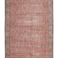 Vintage Isparta Turkish Area Rug 6x10 ft — Red & Pink Floral