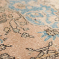Vintage Isparta Turkish Area Rug 7x10 ft — Orange & Beige Floral