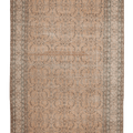 Vintage Isparta Turkish Area Rug 6x10 ft — Beige & Orange Floral (No. 60881)