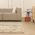 Vintage Isparta Turkish Area Rug 6x9 ft — Brown & Beige Floral