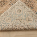 Vintage Isparta Turkish Area Rug 7x10 ft — Beige Floral (No. 60887)