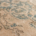 Vintage Isparta Turkish Area Rug 7x10 ft — Beige Floral (No. 60887)