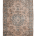 Vintage Isparta Turkish Area Rug 7x10 ft — Beige Floral (No. 60887)